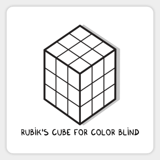 Rubik's cube for color blind Magnet